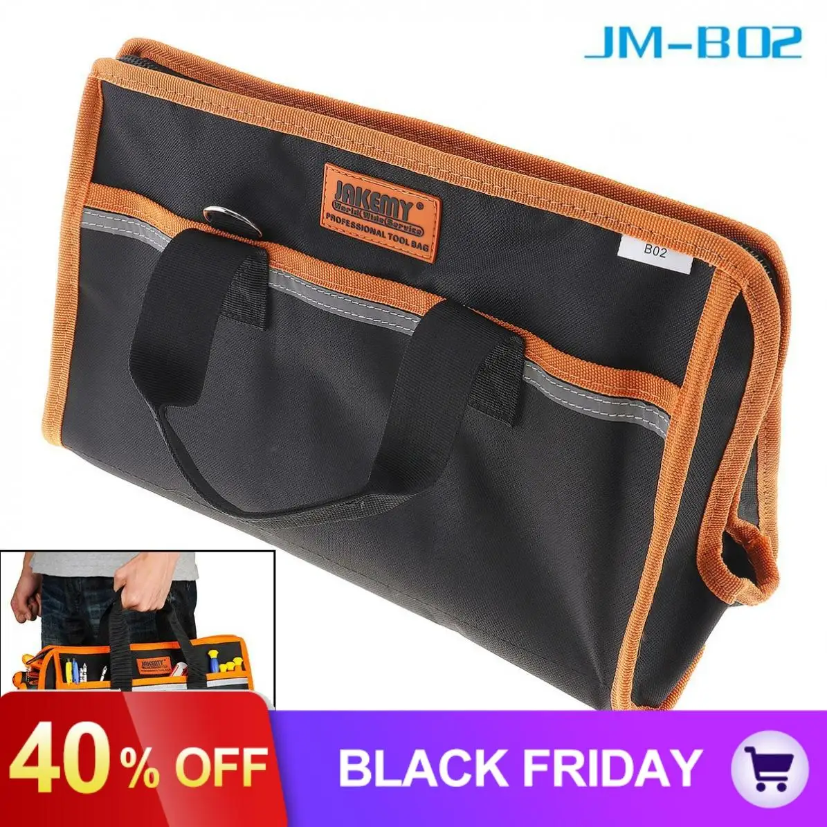 JM-B02 10 дюймов водонепроницаемая сумка для ручных инструментов многофункциональная карманная Сумка Профессиональный электрик аппаратная сумка