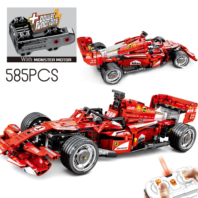

MOC Remote Control RC F1 legoinglys Racer RC Racing Car Building Blocks Bricks Technic Monster Motor Creator Car Toys For Boys
