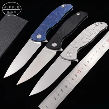 

JUFULE 2019 F95 hati 95 Flipper folding bearing D2 blade G10 Steel handle outdoor camp hunt pocket fruit EDC tool Utility knife