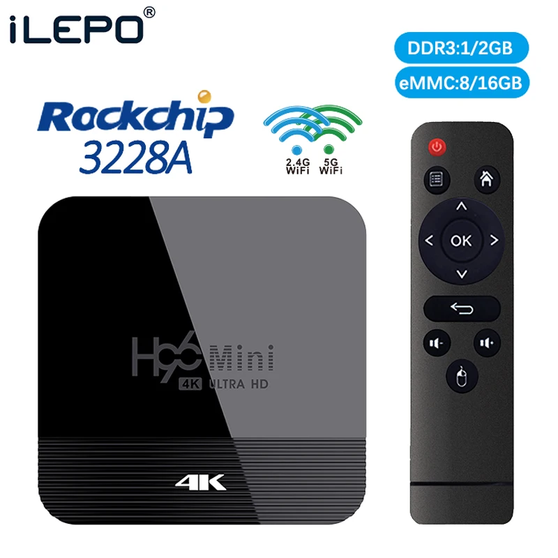 

H96 MINI H8 tv box android 9.0 HDMI 2.0 8GB eMMC iptv subscription media player europe portugal RK3228A mag 256 PK X96 MINI