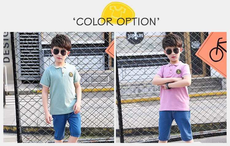 Kids Boys Clothes 2 Piece Set Short Sleeve Polo T-shirt Clothing Little Boys Suit Outfit Set