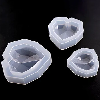 

1pcs Three Sizes Heart Style Silicone Mold Diy Craft Expoxy Tools Jewelry Making Resin Art Jewelry Tools Uv Resin Molds