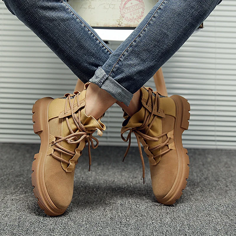 

2019 Autumn New Style Men Martin Boots Men's Hight-top Retro Versatile Worker Boot Hip Hop Men's Boots