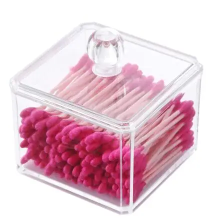 transparent Acrylic Organizer Holder Cotton swab box Makeup Organizer Drawersdesktop Organizer Jewelry Case for Cosmetics - Цвет: Transparent