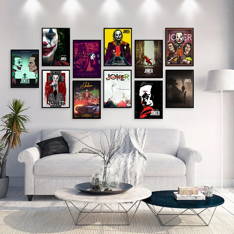 

Classical Movie Wall Art Prints Joker Poster Cinema Decor Picture On Canvas Home Living Room Decor No Frame