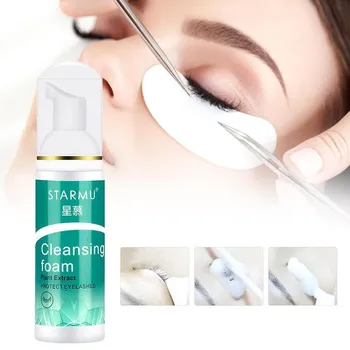 

70ml Professional Eye Lashes Foam Cleaner Individual Eyelash Remover Eyelashes Makeup Detergent Extension Cleanser Shampoo D6A1