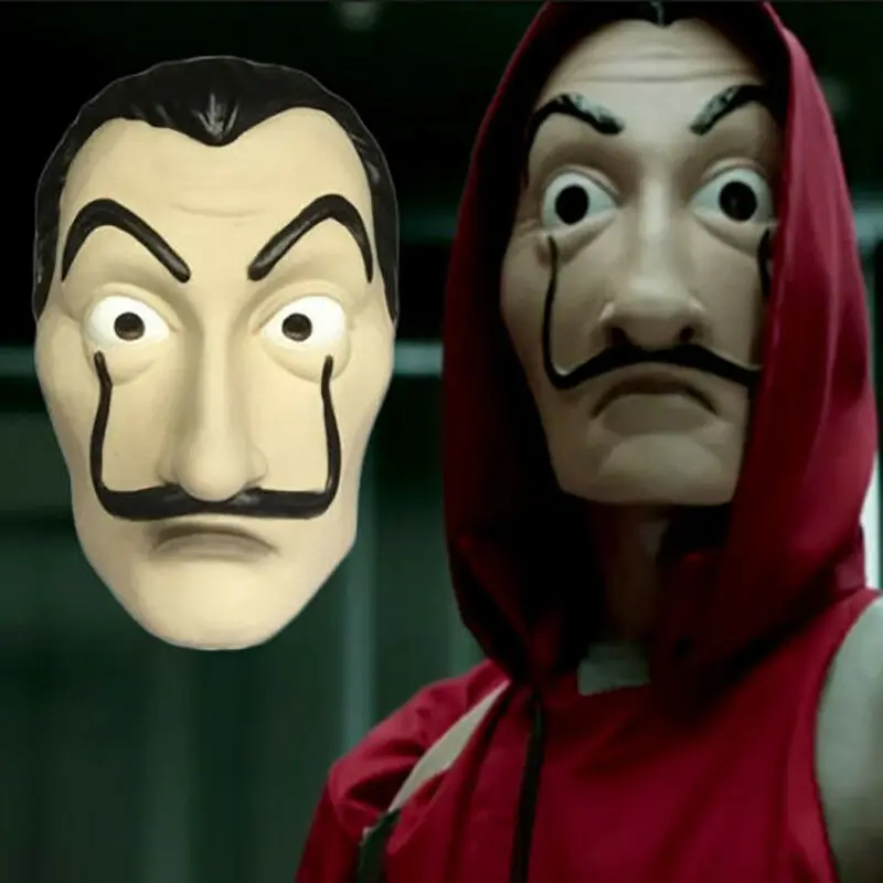 Вечерние Маски для Хэллоуина в фильме «Salvador Dali», «Heist The House of Papel», «Дом бумаги», «La Casa De Papel», маскарадный костюм и маска для лица, размер S-3XL