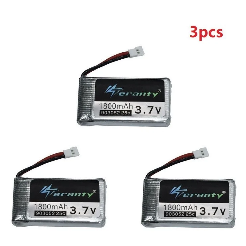 3.7v 1800mAh Rechargeable Battery for KY601S SYMA X5SW X5 M18 H5P 903052 3.7v Lipo battery XH2.54 Plug 1pcs to 10PCS - Цвет: XH2.54
