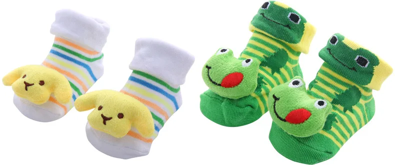 3 пар/лот, носки для малышей нескользящие носки-тапочки с рисунками из мультфильмов на резиновой подошве модные носки с рисунками животных на осень и весну для малышей от 0 до 12 месяцев, SA2200