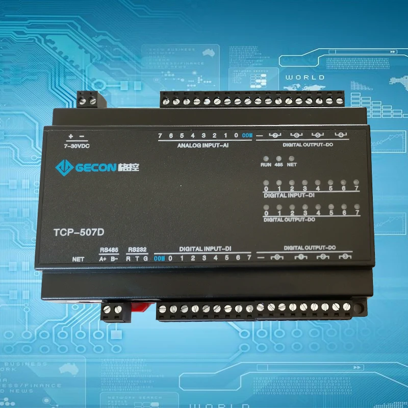 Modbus Ethernet модуль 8AI8DI8DO аналоговый вход Цифровой вход релейный выход TCPIP, совместимый с RS485 232