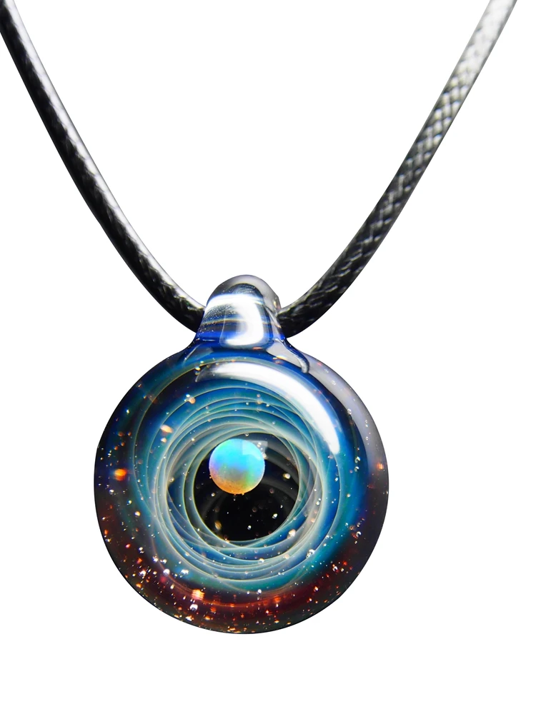 

Custom size New design Beautiful Universe glass Ball Galaxy Glass Necklace Pendant