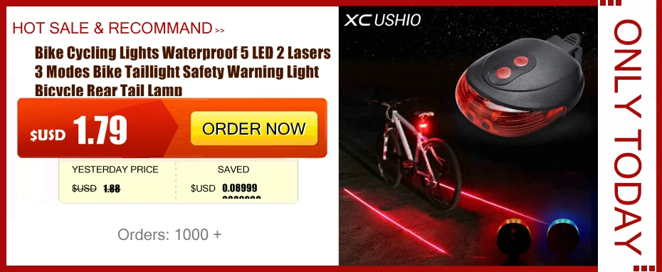 Yestery Bicycle Solar Light Rechargeable Bike Lights Front and Back LED Light Lamp