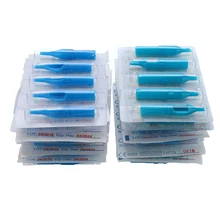 100 шт RT/FT/DT одноразовая насадка для татуажа, набор смешанных стерильных иголок, машина для татуировки, пистолет, аксессуары для татуажа, поставка