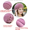 New Arrival Elegant Women Knitted Hats Rabbit Fur Cap Autumn Winter Hat Ladies Female Fashion Skullies Beret Hat 3