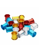  50 Pcs Aluminum Pigeon Foot Ring  Solid Color Poultry Identify Ring Blank Birds Mark Tools  Bird Foot Ring Poultry Farm Supply 