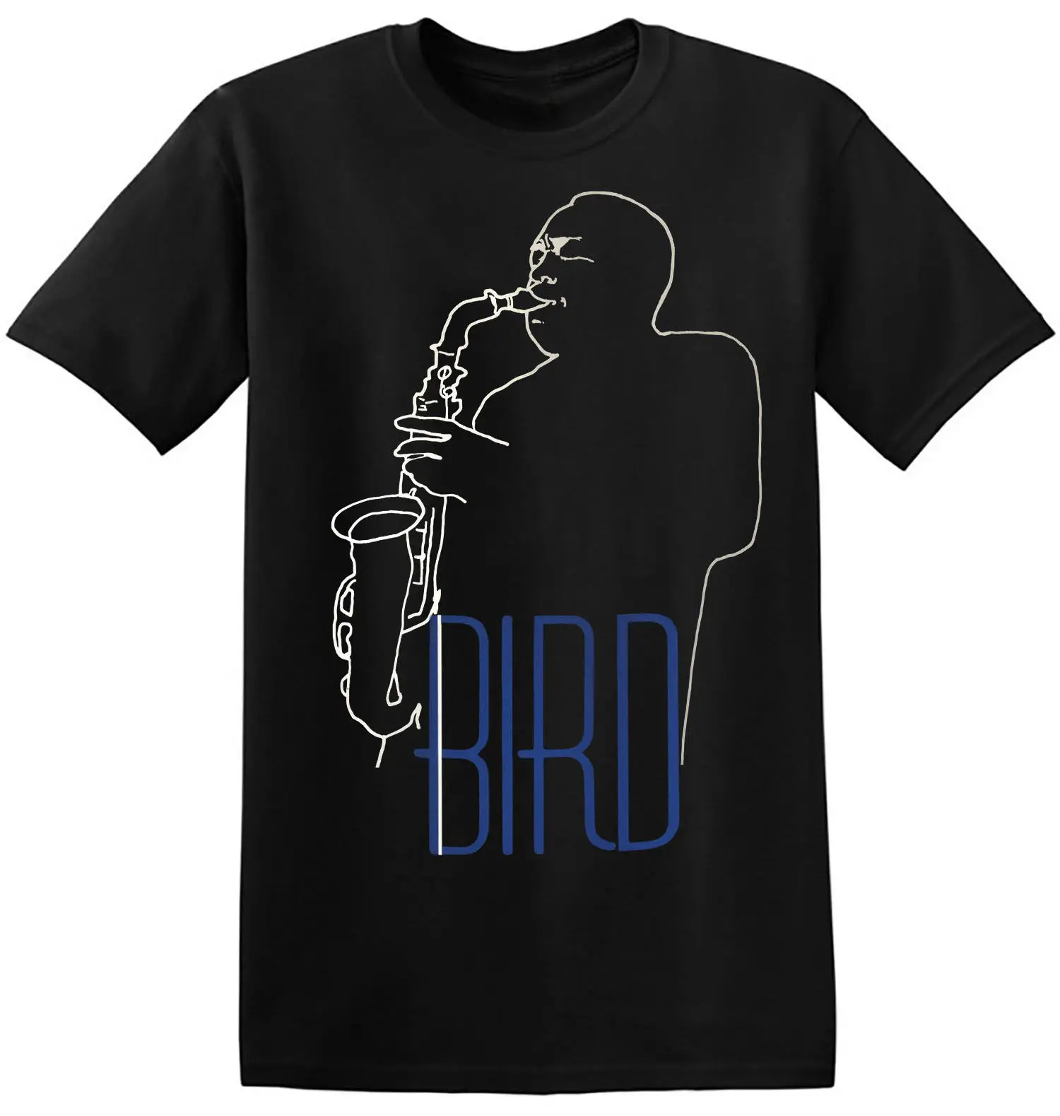 Charlie Parker T Shirt Black Retro Vintage Jazz Music Artist Band Tee 4-A-009 Short Sleeve Mens Formal Shirts |