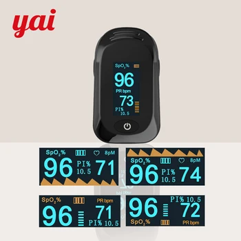

YAI Portable Fingertip Pulse Oximeter OLED Blood Oxygen SPO2 Heart Rate Saturation Meter Oxymeter Pulsioximetro Oximetro De Dedo