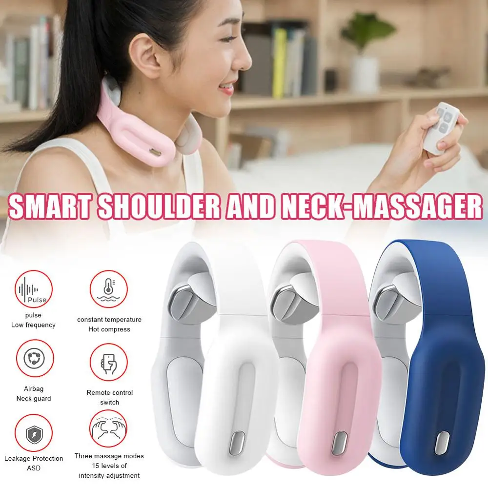 

Electric Massager Neck Protector Physiotherapy Massage Instrument USB Smart Shoulder Cervical for Women Men for Home Travel Gift