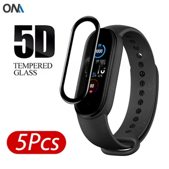 

5D Mi Band 4 5 Curved Edge Full Coverage Soft Protective Film Cover For Xiaomi Mi Band 4 5 Watch Screen Protector (Not Glass)
