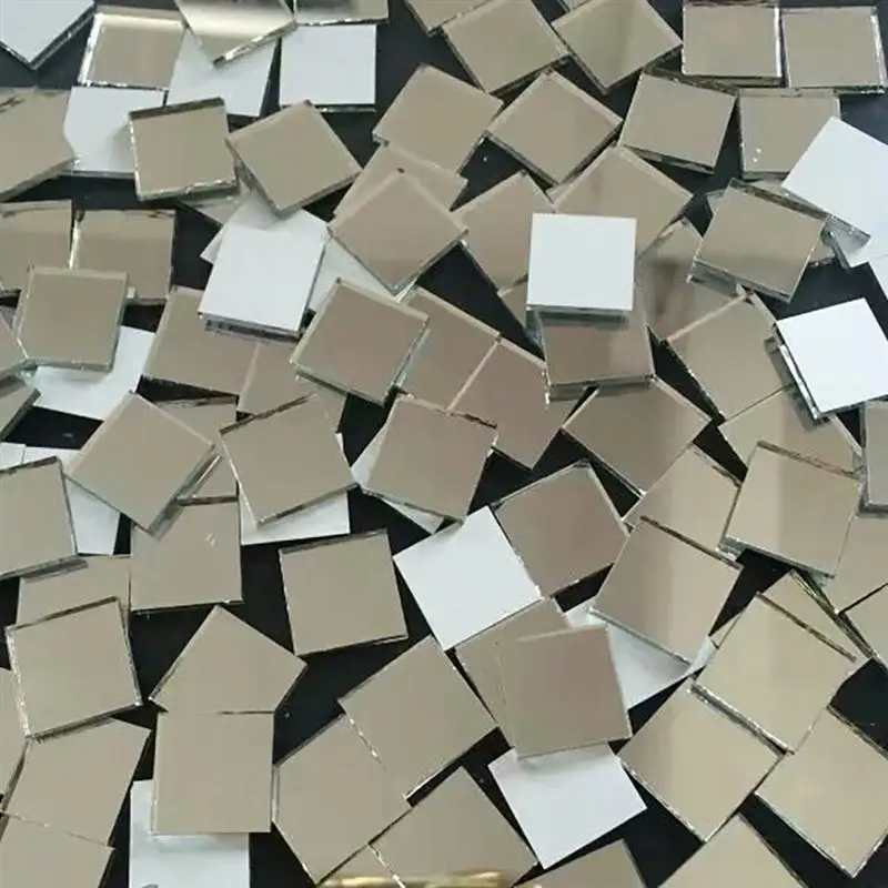 200 шт./лот декоративные маленькие квадратные стеклянные поделки гладкие края