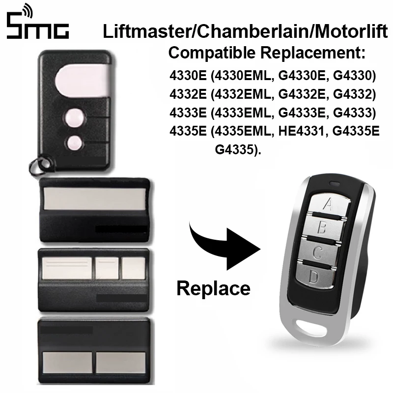 С настраиваемым потоком воздуха, клон kayfun LIFTMASTER 94335E 4333E 4335E 94334E 4333EML 4335EML 84334EML пульт дистанционного управления для гаражных ворот открывалка непрерывно изменяющийся код 433 МГц