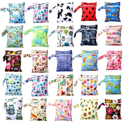 Baby Show – sac à couches, 2 pièces, 16x20cm, poche unique, fermeture éclair, bouton réglable, sac à main, écologique, réutilisable, étanche 
