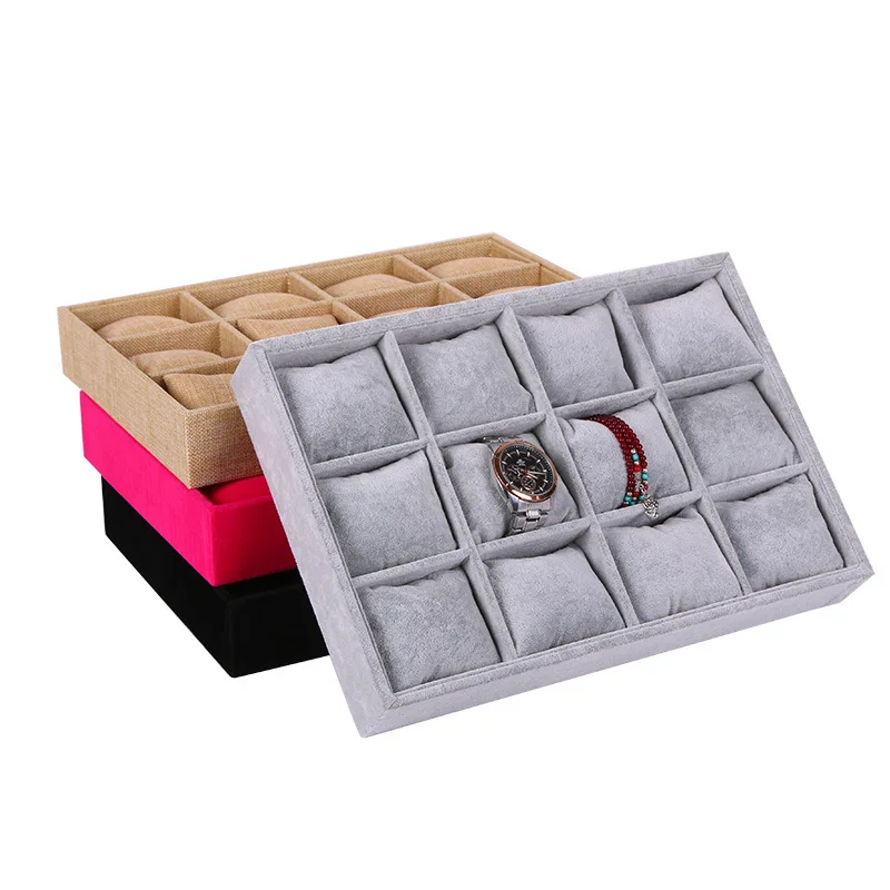 

Velvet Watch Plate Bracelet Storage Pendant Box Jewelry Display Stand