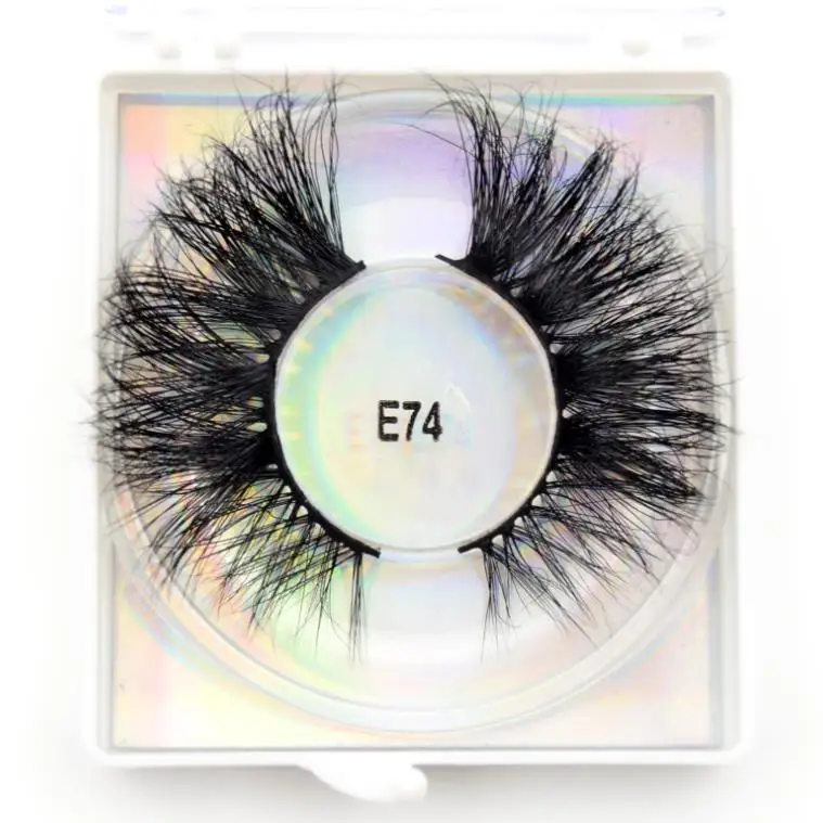 E74 (round) Visofree, 25 мм., 5D, норковые ресницы, драматические, длинные, норковые ресницы, толстые, накладные ресницы, макияж, без грубости, 3D, норковые ресницы E66 - Цвет: E74 (round)