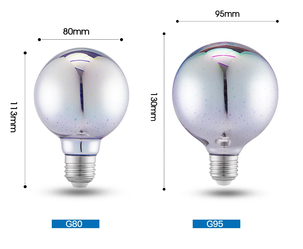 LUCKYLED E27 светодиодный 3D украшения светильник лампы A60 ST64 G80 G95 G125 светодиодный светильник AC220V 240V 110 в ретро-стиле, стилизованные под языки пламени Новинка праздничный светильник s