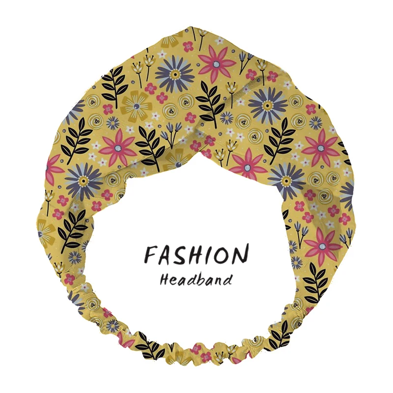 

2021 Garden Floral Women Bandanas Headbands Turban HairBand Head Wrap Hair Headbands for Women flower Hair Bands hair accesories