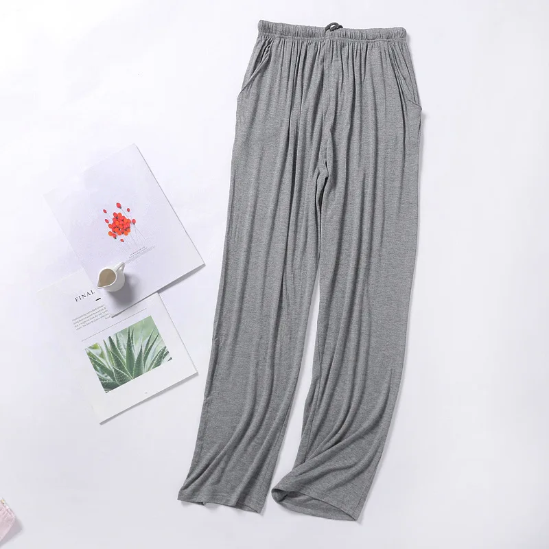 pajama pants men's New men's modal  trousers thin section spring and summer home pants men's plus size home pants casual trousers pajama pants cotton pajamas for men