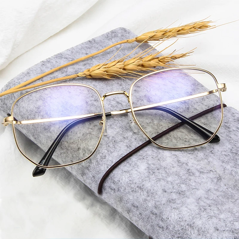 

Metal Gold Myopia Eyewear Women Men Spectacle Frames Optical Glasses Frame Transparent Lens Clear Glasses Retro Eyeglasses