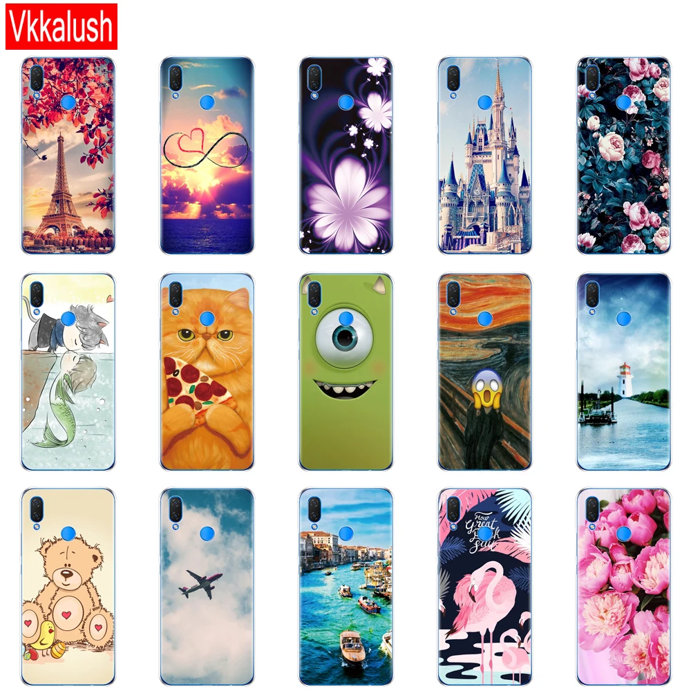 Силиконовый чехол для Huawei Nova 3 3i 3e телефона из мягкого ТПУ Nova3 Nova3i INE LX2 LX9
