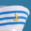Sailor Cosplay Hat Child Kids Military Hat Yacht Cap White Beret Caps Navy Hat Casual Octagonal Adult Yacht Boat Ship Sailor Cap 2