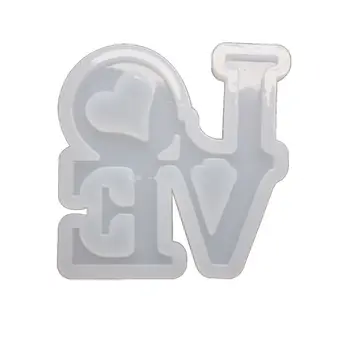 

Handmade English Letters Love Pendant Silicone Jewelry Resin Mold Resin Casting Mold Jewelry Making Tools