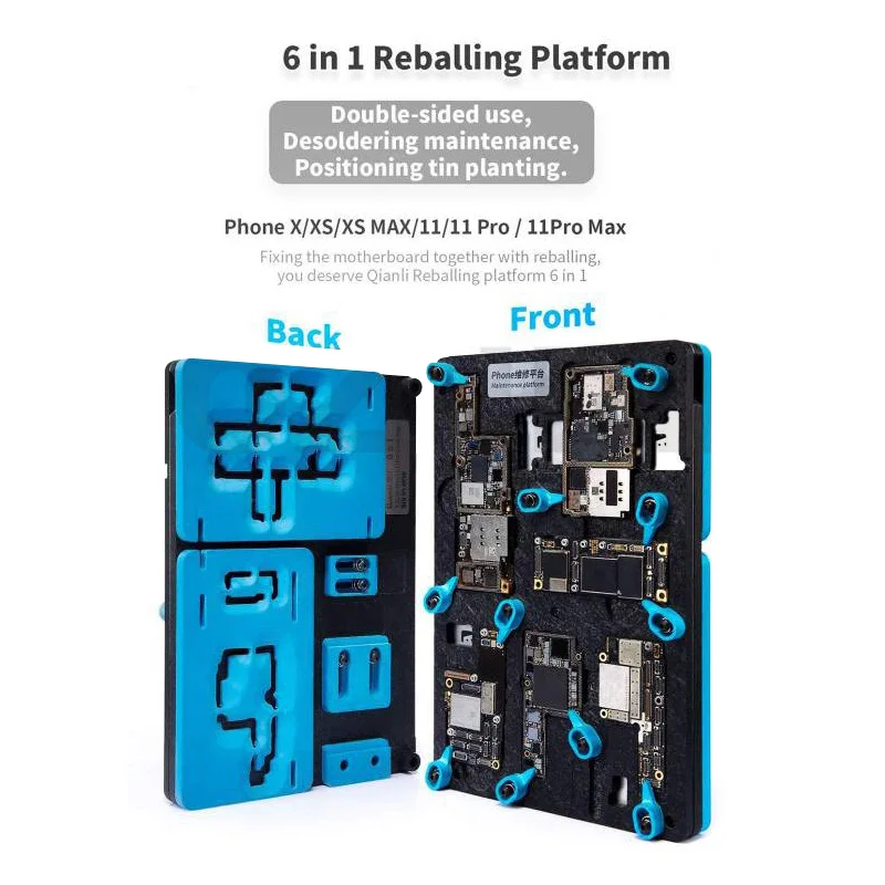 qianli-double-side-use-desoldering-maintenance-and-positioning-tin-planting-6-in-1-reballing-platform-for-iphone-x-xs-max-11pro