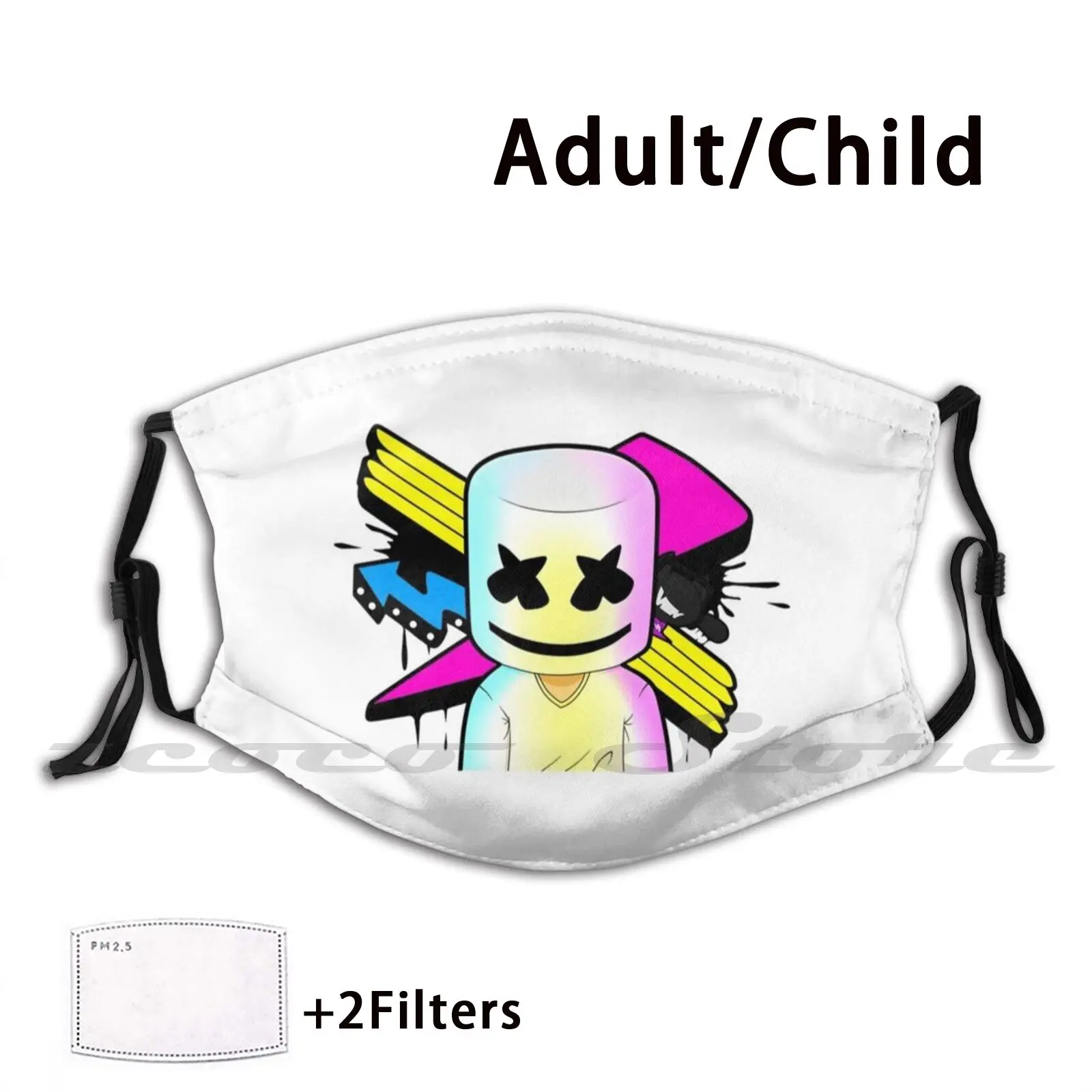 

Untitled Custom Pattern Washable Filter Pm2.5 Adult Kids Mask Colorfull Stuff