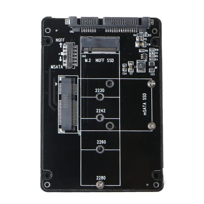 MSATA/M.2 NGFF на SATA3 адаптер карты корпус коробка для 2 5 \ &quotна носителе SSD N84A|Жёсткие