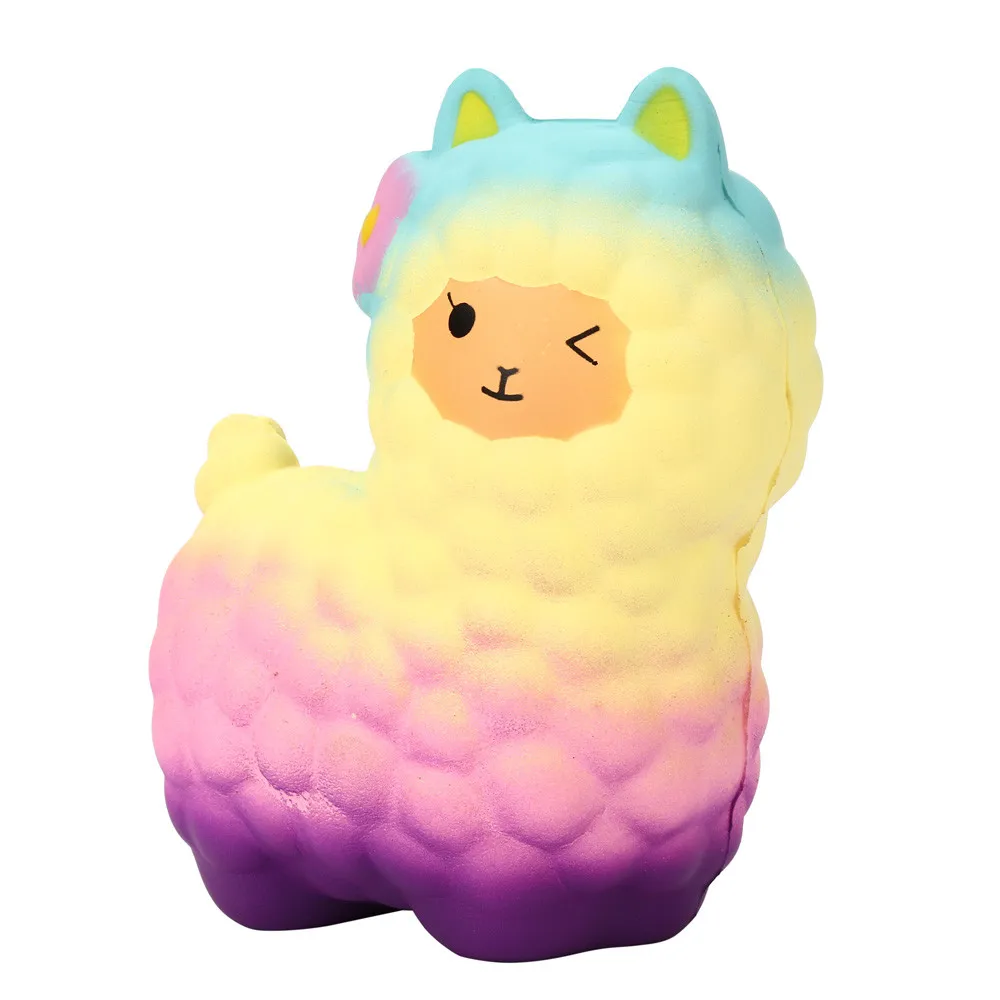 Мягкие игрушки Kawaii Jumbo Sheep мягкие милые альпаки супер медленно поднимающиеся ароматизированные забавные игрушки для животных антистресс снятие стресса