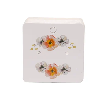 

100Pcs/lot Flower Series Stud Earring Package Card Dreamcatcher Pattern Earring Tag Card Heart Style Earring Card