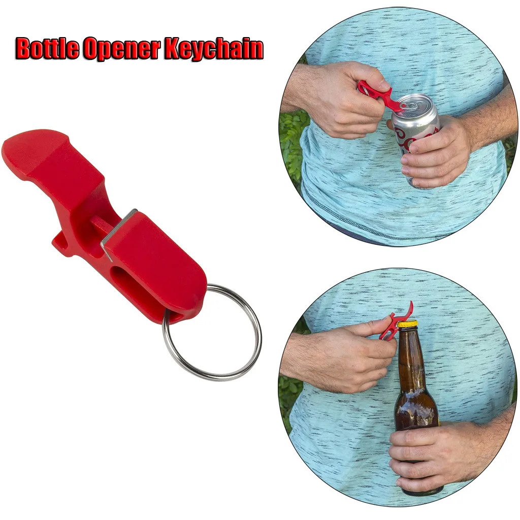 New 1Pcs Portable Keychain Bottle Opener Bottle Opener Key Ring Chain