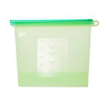 

1pc Reusable Silicone Vacuum Seal Food Fresh Bag Refrigerator Bag Ziplock Bags Kitchen Fruit Meat Milk Storage Containers