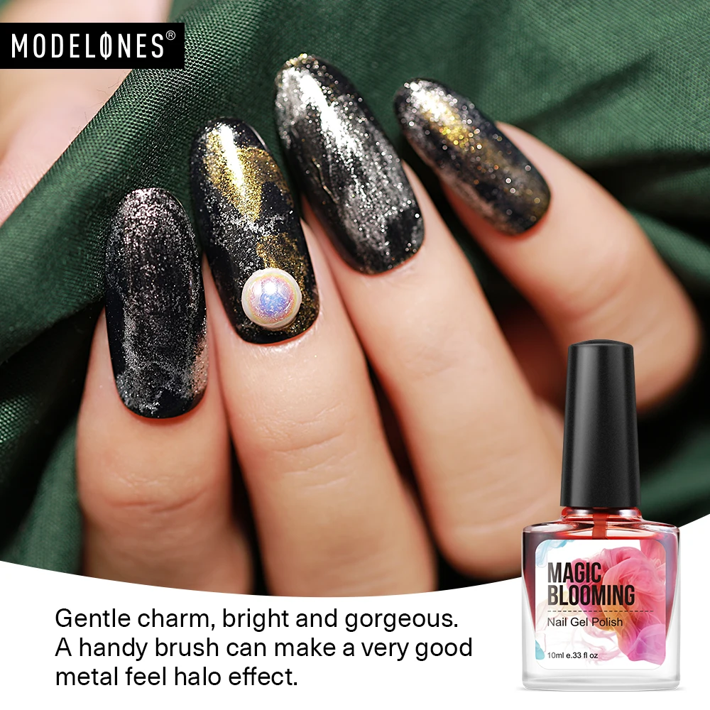 Modelones, эффект цветения, Гель-лак для ногтей, цветок, Гель-лак, волшебный лак, замочить от УФ-светодиодов, Полупостоянный гель