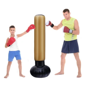 

Boxing Punch Bag Inflatable Kickboxing Bag Free-Standing Fitness Target Stand Sandbag for Stress Relieve Sport WHShoppin