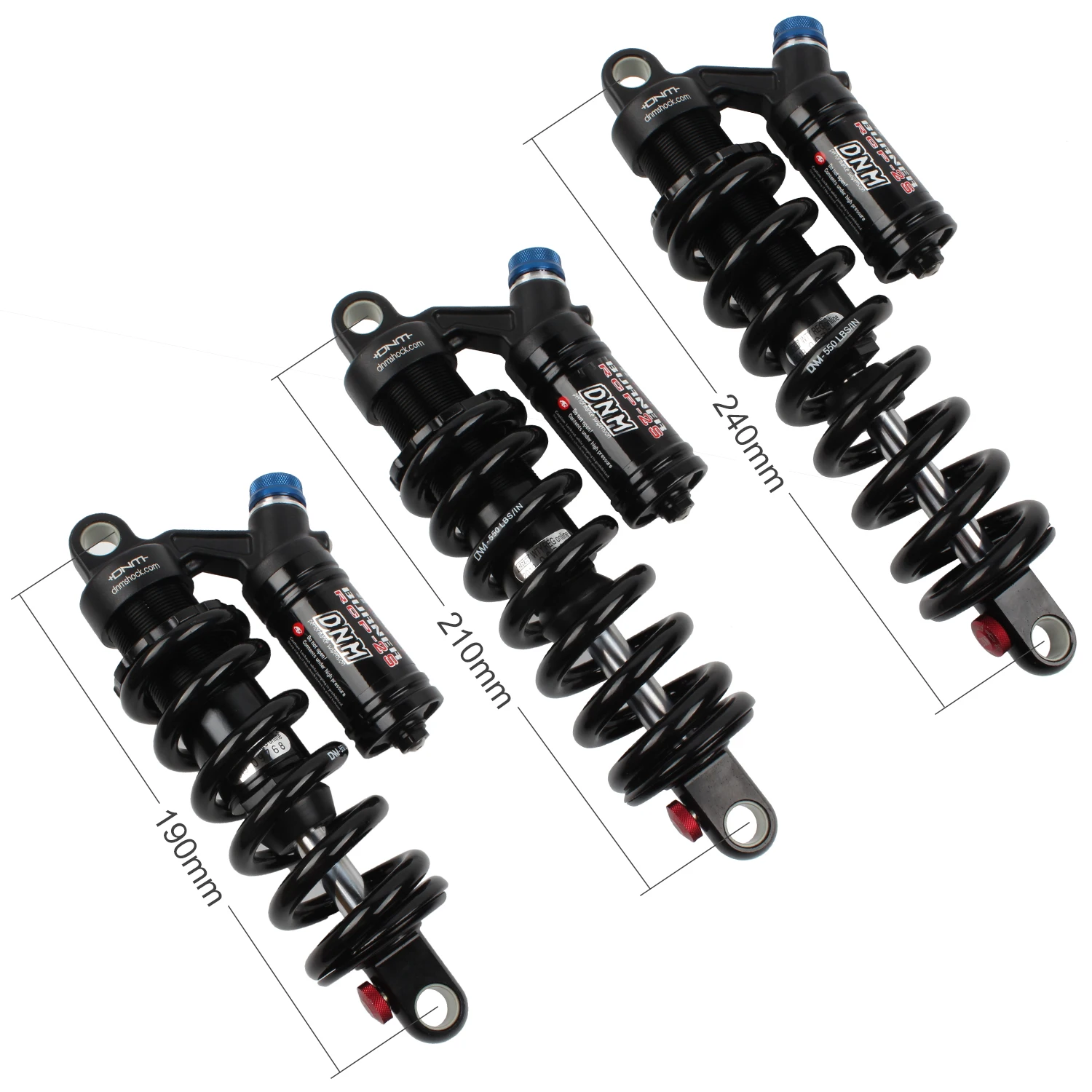 

550LBs MTB Shock Absorber Downhill Mountain Bike Rear Shock Adjustable Rebound/Adjust High Pressure/Compression/Preload