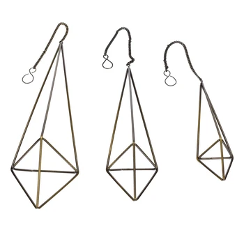 

3-Pack Hanging Air Plant Stand for Gemstone Flower Pots on Display At Tillandsia with Chain Home Decoration Suitable for Floatin