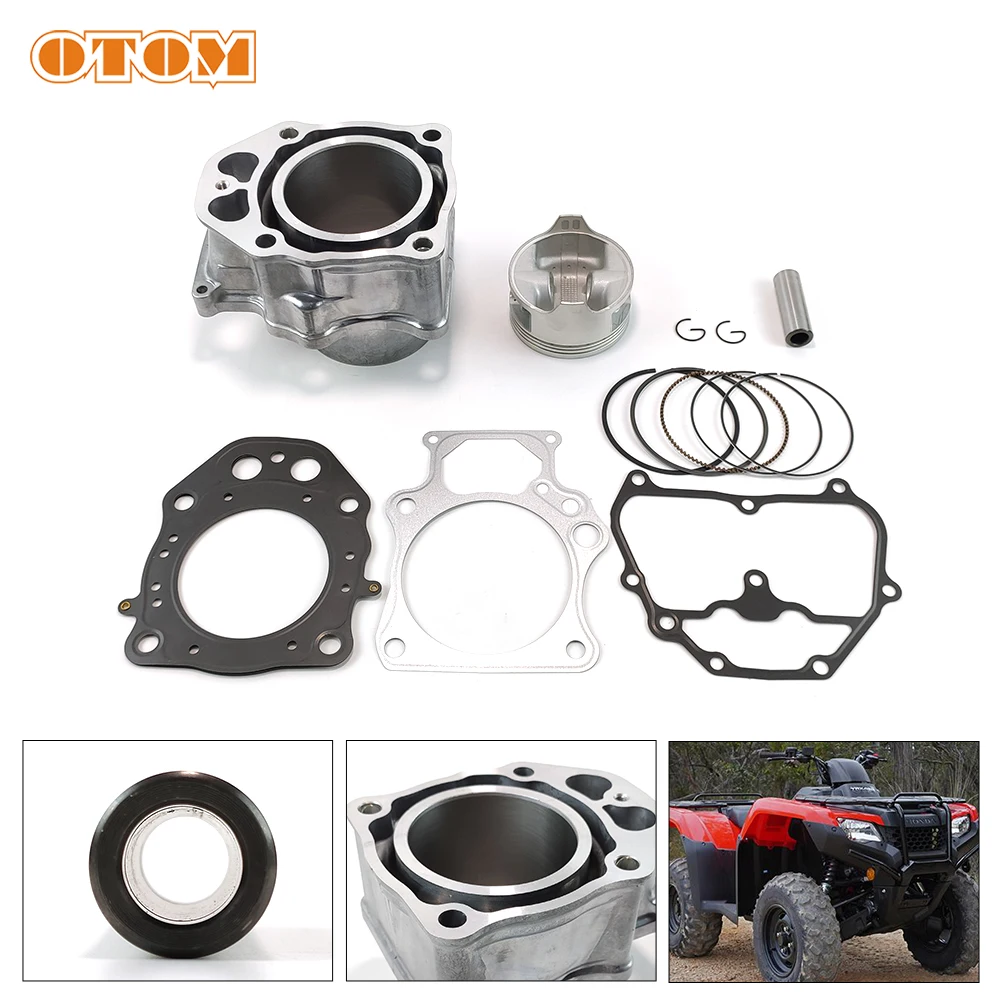 

OTOM Motorcycl TRX420 Engine Cylinder RING-SET-PISTON STD GASKET-HEAD Pin Retaining For HONDA TRX420TE TRX420TM TRX420FA/FPM/FPA