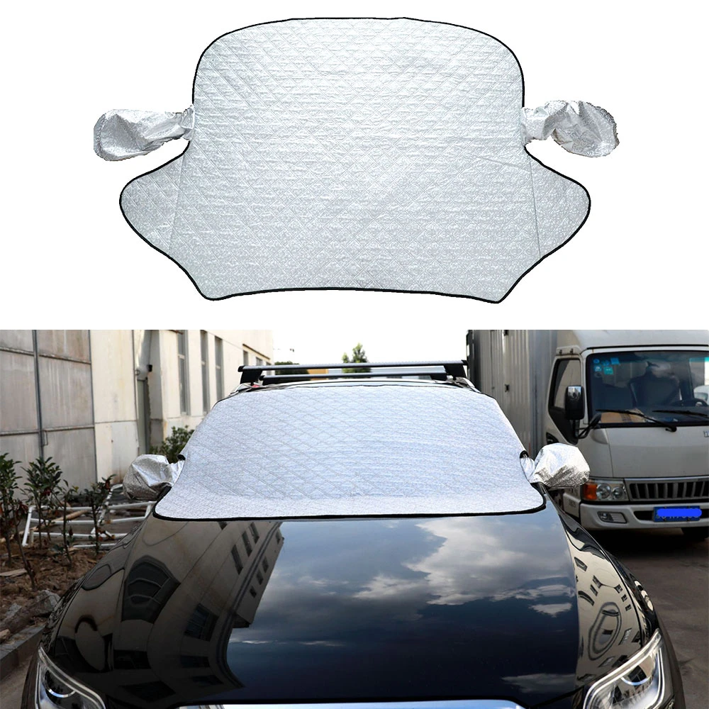 ユニバーサルフロントガラス車積雪磁気カーサンシェード雹アイス雪ブロック太陽ダスト霜保護 Windshield Sunshades Aliexpress