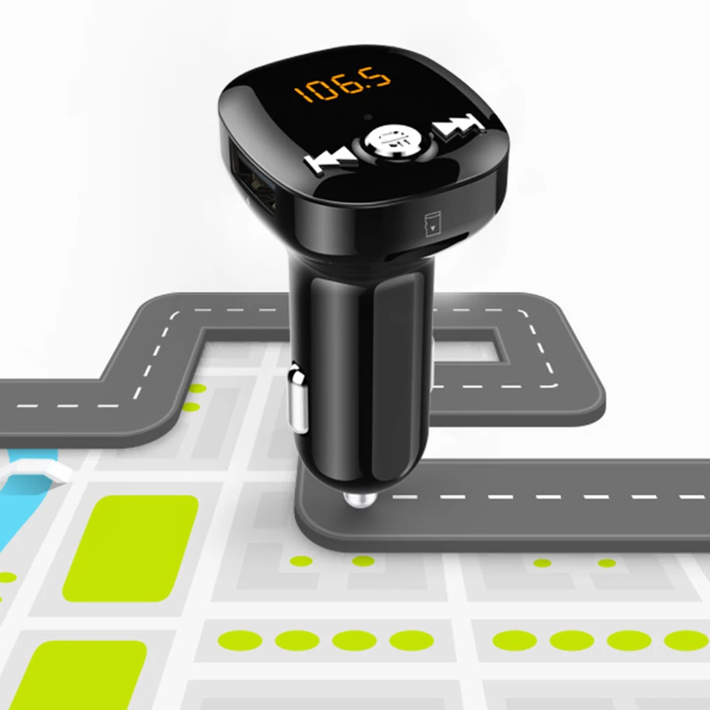 Bluetooth беспроводной Автомобильный MP3-плеер громкой связи fm-передатчик AUX аудио USB зарядное устройство Обнаружение напряжения автомобильный fm-модулятор