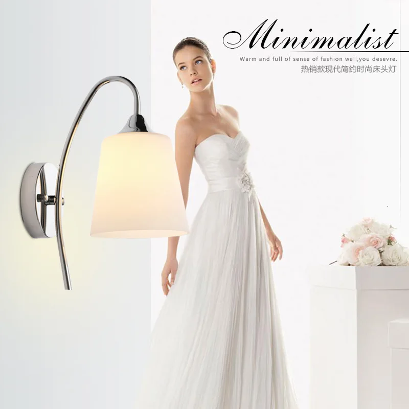 Nordic Solid Wood Led Wall Lamp Lustre Glass Living Room Led Wall Light Fixtures Bedroom Led Wall Lights Corrdior Wall Sconce